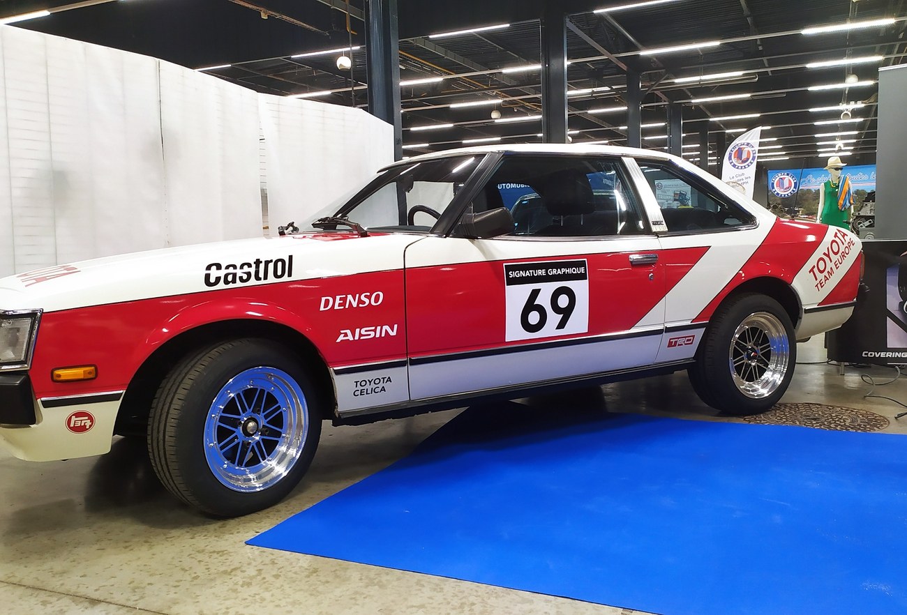 Toyota Celica Toyota Team Europe n°69 — vue latérale en salon