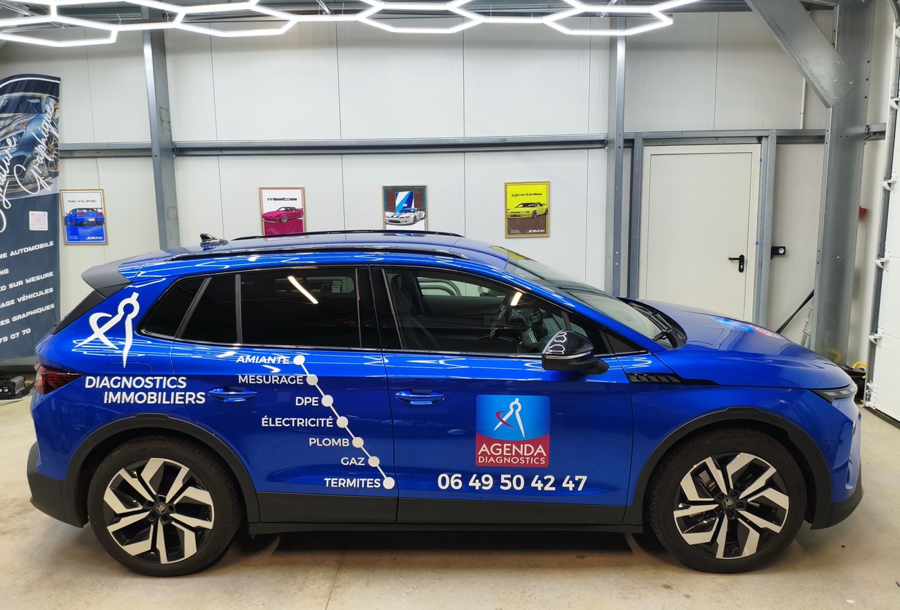 Skoda Enyaq Agenda Diagnostics — vue latérale atelier