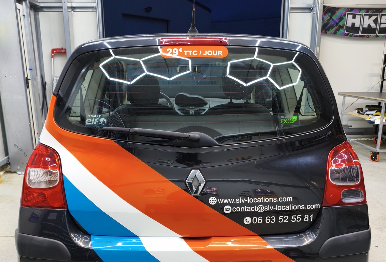 Renault Twingo SLV Locations — vue arrière atelier